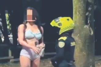 La Policía adelanta controles de registro, pero solo puede decirles a las trabajadoras sexuales que se desplacen a otro lugar. FOTO: CORTESÍA