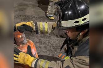 El Cuerpo de Bomberos de Itagüí atendió la emergencia. FOTO: IG BOMBEROS ITAGUÍ