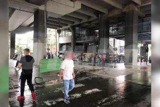 Lugar donde fue agredido Carlos Mario Villegas. FOTO: LAURA ROSA JIMÉNEZ VALENCIA