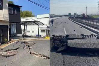 El terremoto dejó algunos destrozos. FOTOS: X @THEINSIDEPAPER Y @ARIN_YUMI