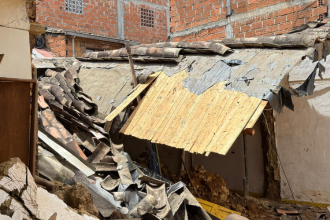 Desprendimiento de techo en Rionegro./FOTO: ALCALDÍA DE RIONEGRO
