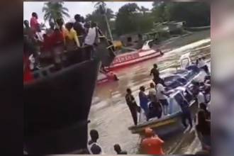 El momento del naufragio. FOTO: REDES SOCIALES