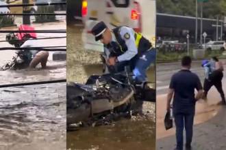 Algunas de las imágenes que dejaron las inundaciones en Medellín. FOTOS: REDES SOCIALES