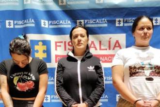 Ellas son Jackeline Bedoya Acevedo, María Paola Arango Garrillo y Michel Chaverra Jaramillo. Fuero n capturadas en octubre del año pasado y desde entonces duermen en prisión. FOTO: CORTESÍA