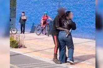 La Policía tuvo que intervenir y capturaron al hombre. FOTO: TOMADA DE REDES SOCIALES