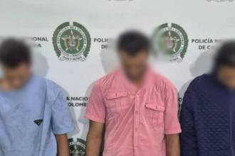 Ellos son los señalados responsables del delito por secuestro extorsivo. FOTO: CORTESÍA POLICÍA METROPOLITANA DEL VALLE DE ABURRÁ