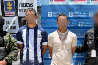 Presuntos responsables del ataque, hurto y violación a una pareja en Guatapé. / FOTO: FISCALÍA