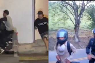 Señalados ladrones en Santa Fe de Antioquia (Izq.) y en la vía entre Remolino y Bolombolo (Der.). FOTOS: CAPTURAS DE VIDEO X @ANDRESJRENDONC