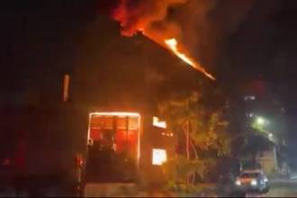 El incendio requirió la presencia de más de 100 unidades de emergencia. FOTO: CAPTURA DE VIDEO ALCALDÍA DE ITAGUÍ 