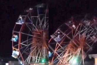 Este fue el momento en el que la estructura se desplomó. FOTO: CAPTURA DE VIDEO X @RAMESHOFFICIAL0