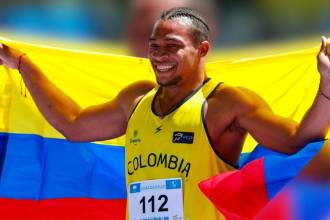 Jhonatan Julio Hoyos fue uno de los atletas colombianos que consiguió una medalla de bronce para el país. FOTO: MANUEL SALDARRIAGA