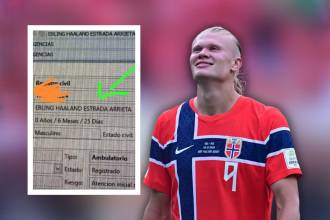 Erling Braut Haaland delantero de Noruega. FOTOS: TOMADA DE X @CBSSPORTSGOLAZO Y FOTO DE DETALLE TOMADA DE LA WEB