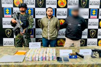 Juan David Royero Salgado tras su captura. /FOTO: CORTESÍA