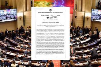 Mediante decreto se eliminó una prima de servicios que gozaban los congresistas. FOTO: COLPRENSA Y MINHACIENDA