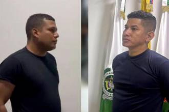 Ellos son los patrulleros Jainer Alonso Suárez Guette e Istvan Alexis López Rodríguez. FOTOS: CORTESÍA FISCALÍA GENERAL DE LA NACIÓN