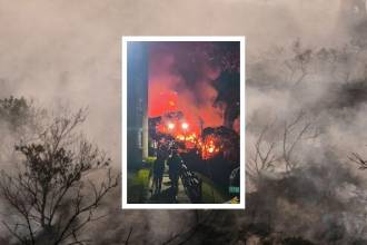 El de Sabaneta (foto detalle) fue uno de los tantos incendios que el país ha apagado recientemente. Minambiente mostró preocupación y emitió alerta. FOTOS: COLPRENSA (FONDO) Y FACEBOOK MARIBEL CALLE (DETALLE)