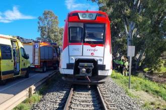 En el tren venían dieciséis pasajeros. FOTO: X ÓSCAR PUENTE @OSCAR_PUENTE