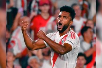 Miguel Ángel Borja jugador de River Plate y de la Selección Colombia. /FOTO: INSTAGRAM @riverplate