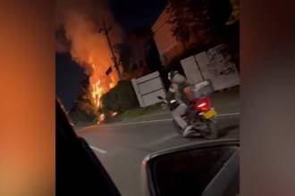 Incendio registrado en la madrugada del 17 de marzo. FOTO: @MIORIENTE