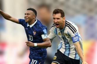 Lionel Messi (Der.) acumula 18 goles en la historia del Mundial y Kylian Mbappé (Izq.) lleva 16. FOTOS: TOMADAS DE X @ARGENTINA y @KMBAPPE