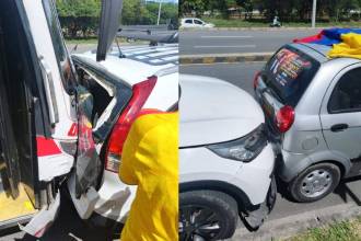 Así se veían las imágenes del choque múltiple. FOTOS: TOMADAS DE FACEBOOK CHISME FRESCO PAISA#2