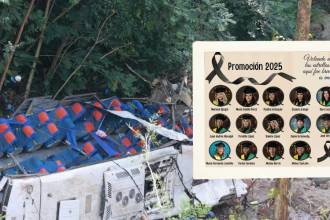 Bus accidentado en Remedios. FOTO: MANUEL SALDARRIAGA, LICEO ANTIOQUEÑO