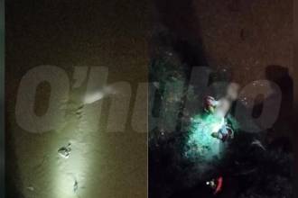 Cuerpo hallado en el río Medellín a la altura de la estación Tricentenario del metro. FOTO: CORTESÍA