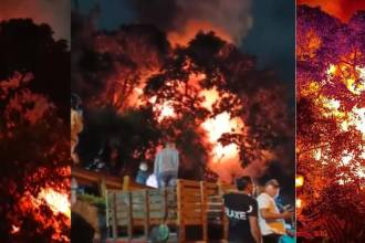 Incendio estructural en Manrique. FOTO: D.R.A