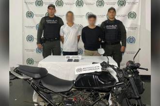 Hombres capturados por secuestro. FOTO: POLICÍA NACIONAL