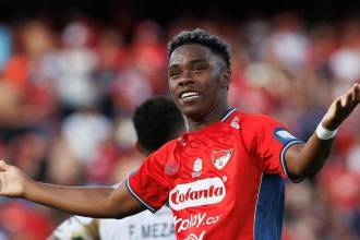 John Montaño, quien es el actual goleador del DIM, tendrá que tomar la batuta y ayudar en el ataque para que el Rojo vuelva al triunfo. FOTO: CAMILO SUÁREZ