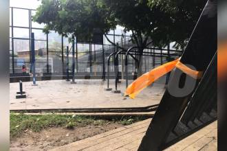 En este gimnasio quedó el cuerpo de la víctima. FOTO: LAURA ROSA JIMÉNEZ VALENCIA