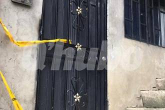 Vivienda donde ocurrió el homicidio en la comuna 8 (Villa Hermosa). FOTO: LAURA ROSA JIMÉNEZ VALENCIA