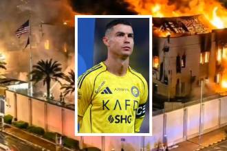 Al fondo, bombardeo a la embajada de Estados Unidos en Arabia Saudita y Cristiano Ronaldo (detalle). FOTOS: RED SOCIAL X @CATRINA_NORTENA Y @CRISTIANO (DETALLE)