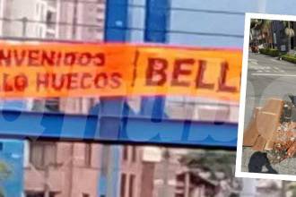 Este es el hueco que cambia de pinta cada semana en Cabañas y el que motivó a los ciudadanos para poner la valla. /FOTOS: CORTESÍA