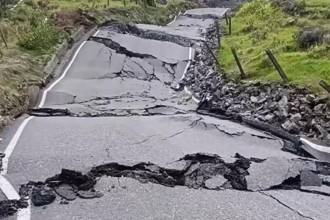 Así está la Transversal del Carare en el municipio de Vélez, departamento de Santander. /FOTO: CAPTURA DE VIDEO IVÁN MORA