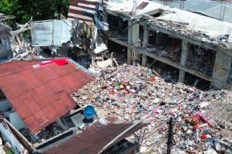 Barrio Medrano Las Palmas, en Quibdó (Chocó), uno de los afectados por el terremoto en Colombia. FOTO: MANUEL SALDARRIAGA