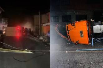 El accidente no dejó personas lesionadas. FOTO: DENUNCIAS ANTIOQUIA 