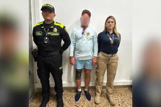 Este es el gringo al que le pillaron elementos que usaría para explotación sexual. /FOTO: MIGRACIÓN COLOMBIA