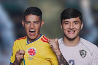 James Rodríguez (Izq.) y Abdukodir Khusanov (Der.). FOTOS: TOMADAS DE INSTAGRAM DE CADA JUGADOR