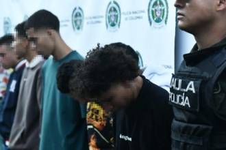 Entre los capturados se entraba el cabecilla de la banda. FOTO: POLICÍA