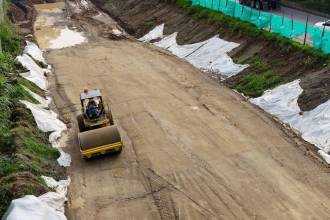 Iniciaron obras en glorieta de Niquia. FOTO: ALCALDÍA DE BELLO
