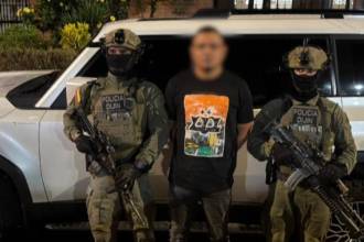 Alias Alonso habría ordenado una masacre en Santa Fe de Antioquia en 2023. FOTO: CORTESÍA POLICÍA NACIONAL 