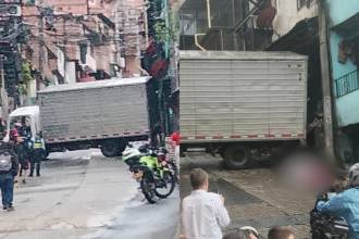 Este es el camión implicado en el accidente.FOTO: CORTESÍA Y DENUNCIAS ANTIOQUIA