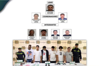 Estructura jerárquica de los presuntos integrantes del grupo ilegal los Seguidores. /FOTO: ALCALDÍA DE MEDELLÍN
