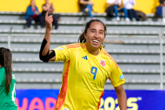 Mayra Ramírez marcó uno de los goles en la goleda (8-0) de Colombia a Bolivia en la Copa América 2025. / FOTO: X @FCFSeleccionCol
