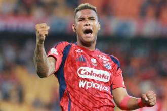 Diego Moreno fue el encargado de llevar al DIM a la final de Copa con las dos anotaciones en la fase semifinal. / FOTO: MANUEL SALDARRIAGA