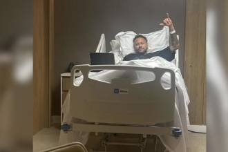 Neymar Jr. tas su cirugía de rodilla. FOTO: @BRASILEDITION