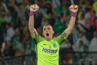 Franco Armani vistiendo la camisa de Atlético Nacional en 2017. FOTO: JUAN ANTONIO SÁNCHEZ
