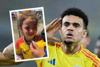 Según su madre, la pequeña lo admira desde que tiene memoria y no oculta su sentimiento por conocerlo. FOTOS: GETTY (FONDO) Y CAPTURA DE VIDEO TOMADA DE GOL CARACOL (DETALLE DE LA MENOR)