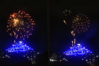 Venezuela le dio la bienvenida a la Navidad desde El Helicoide, lanzando fuegos artificiales en el Centro de Procesados y Penados Área Metropolitana de Caracas. / FOTO: CAPTURA DE VIDEO